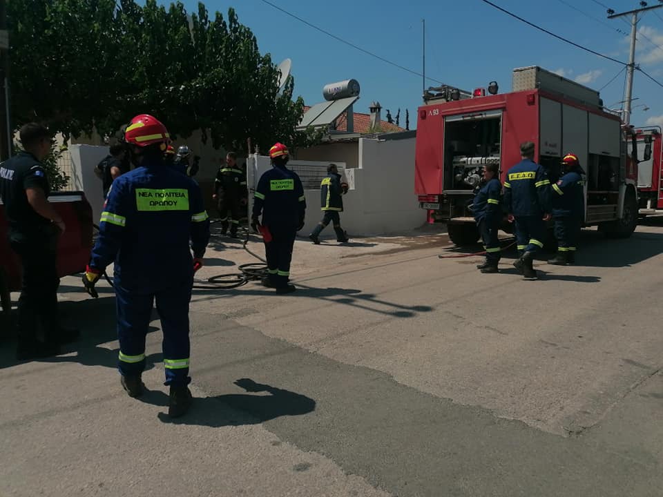 Πυρκαγιά σε οικία στον Άγιο Κωνσταντίνο Ωρωπού